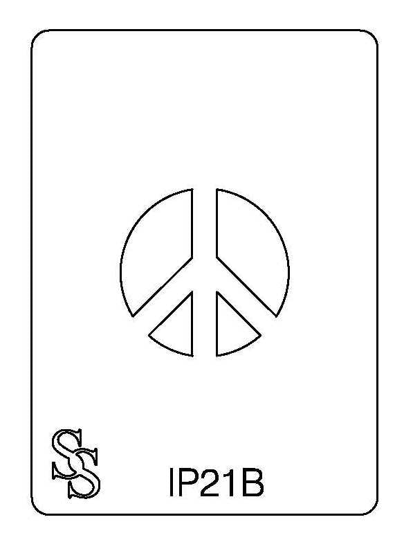 IMPRESSION PLATE IP21B PEACE SIGN
